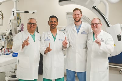 Photo of four heart and vascular doctors