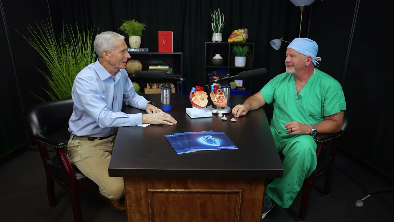 Dr. Bertolet and Dr. Talton chatting in a podcast studio. 