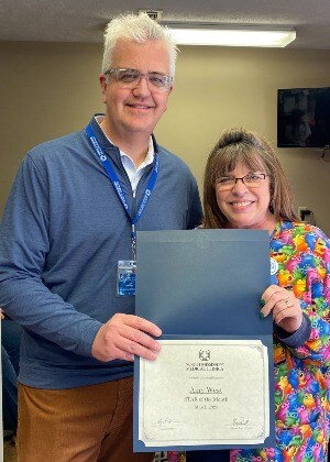 West receives award