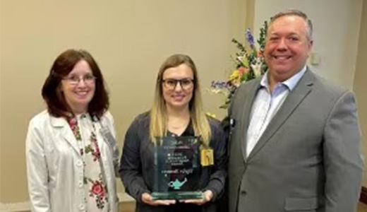 North Mississippi Medical Center Gilmore-Amory recently presented its Nightingale Award to registered nurse Taylor Richey Bennett.
