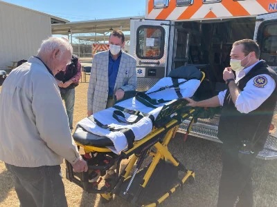 unloading ambulance