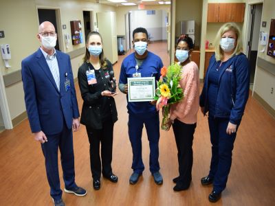 Derrick Bush receives Daisy award