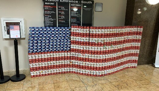 labor day canned food flag