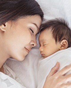 mom and baby