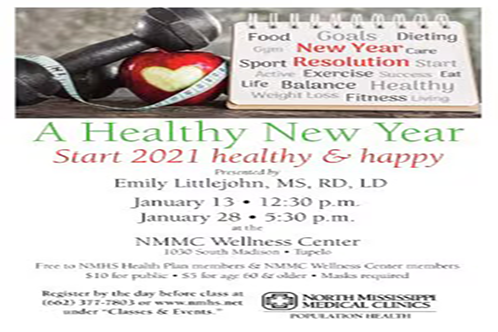 A Healthy New Year poster