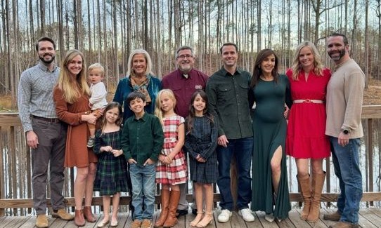 The Read family gathers at the cabin Jeff Read built after retiring.