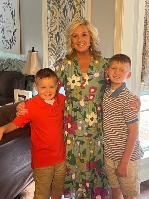 Amber Hare and her sons