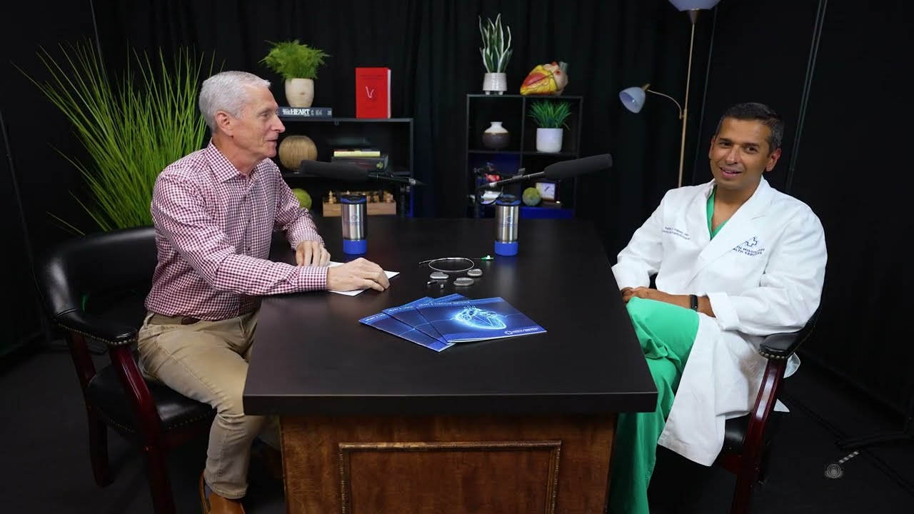 Dr. Prasad and Dr. Bertolet in a podcast studio 