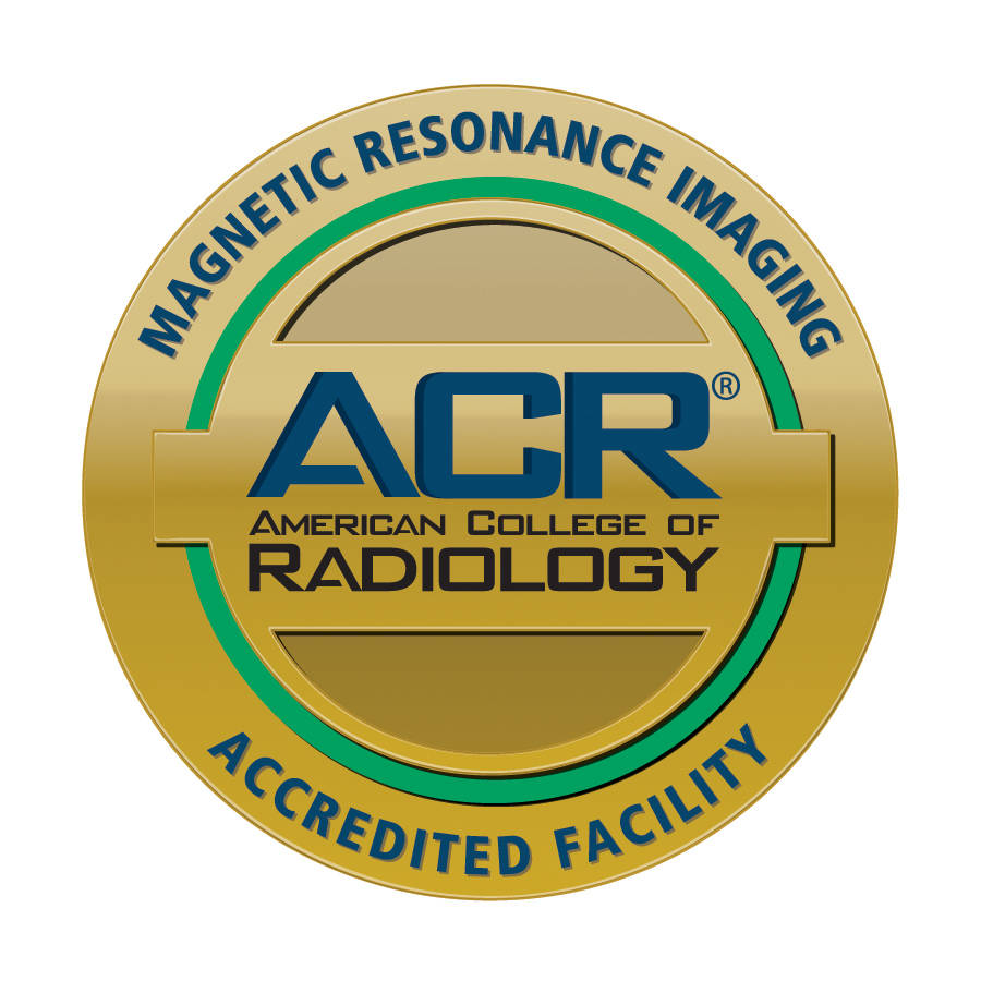 Medal recognizing American College of Radiology accredited facility for MRI