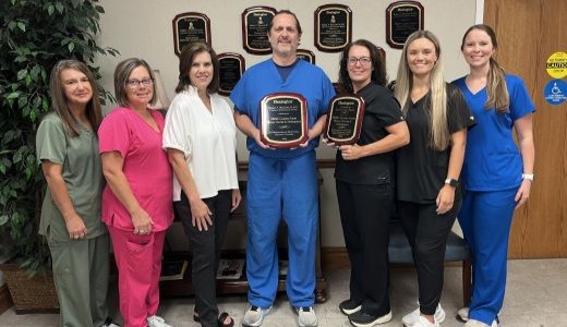 Wound Center-Amory team with awards