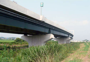 見沼地区の橋桁の色彩