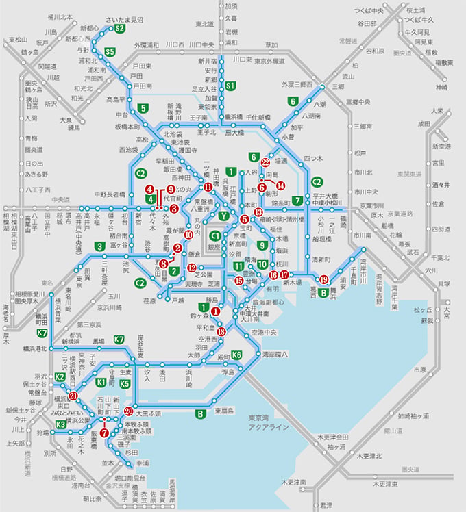 高架橋の景観改善の地図