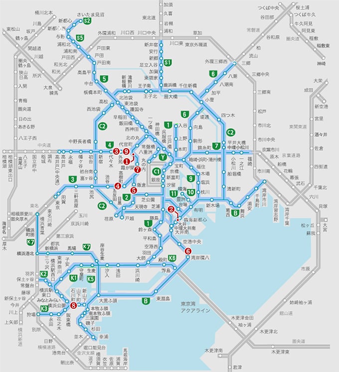 高架橋の景観改善の地図