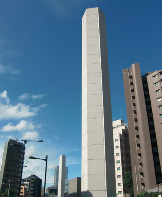 建築作品集　換気所：本町 2007年 東京都中野区 延床面積：6,046m2、構造：RC造、規模：地下2階