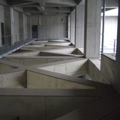 建築作品集　換気所：大橋 2010年 東京都目黒区 延床面積：14,460m2、構造：SRC造、規模：地上7階　地下2階