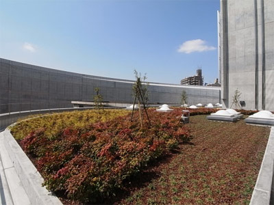 建築作品集　換気所：大橋 2010年 東京都目黒区 延床面積：14,460m2、構造：SRC造、規模：地上7階　地下2階