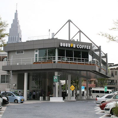 建築作品集　パーキングエリア：代々木 2008年 東京都渋谷区 延床面積：828m2、構造：S造（一部RC造）、規模：地上2階　地下1階
