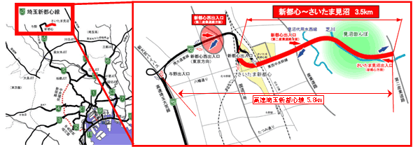 高速埼玉新都心線概略図