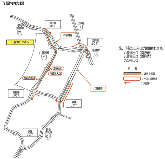 迂回案内図