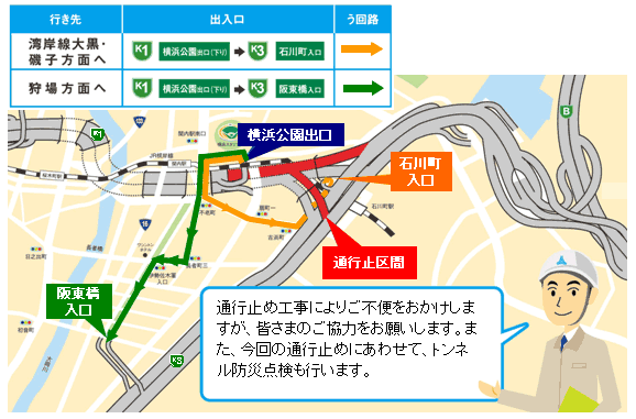 迂回路案内図