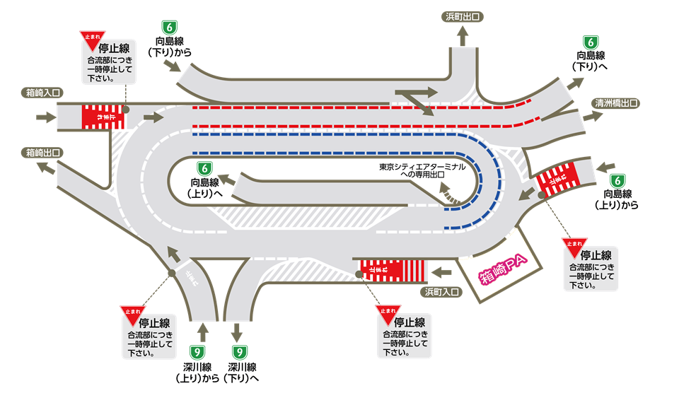 箱崎ロータリーの案内図