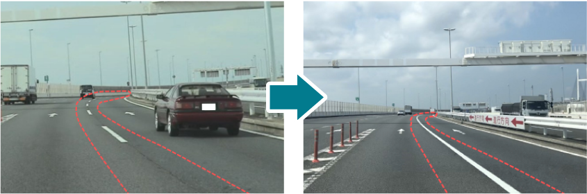 区画線の変更