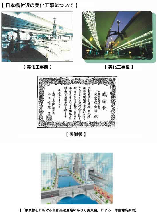日本橋付近の美化工事について