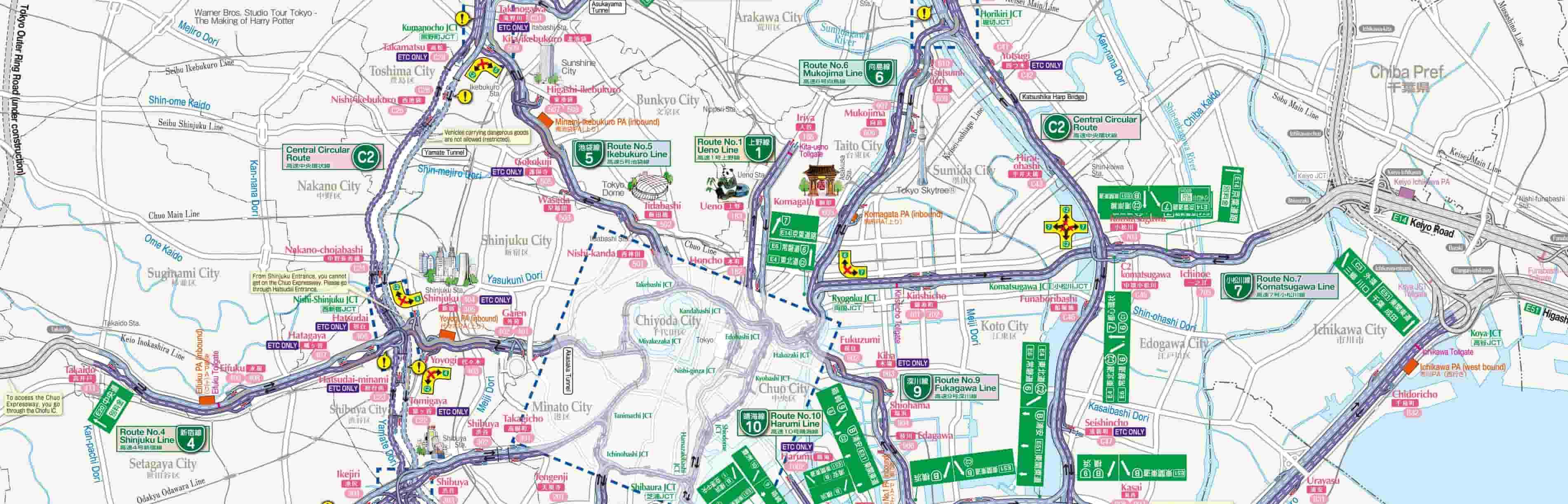 首都高ナビマップ（路線概略図）
