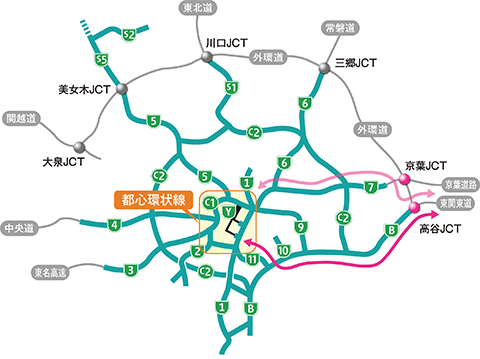 東関東道⇔外環道