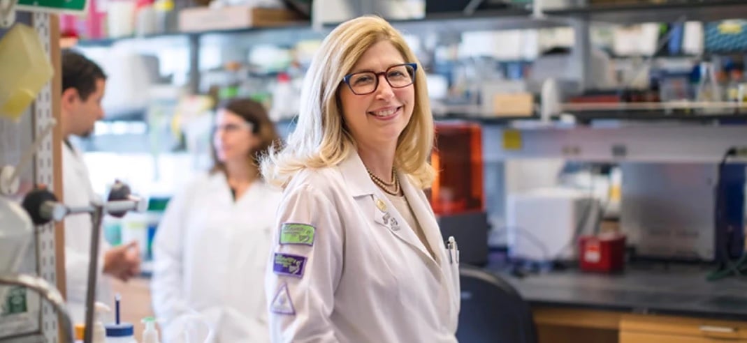 Teresa Woodruff in a lab setting.