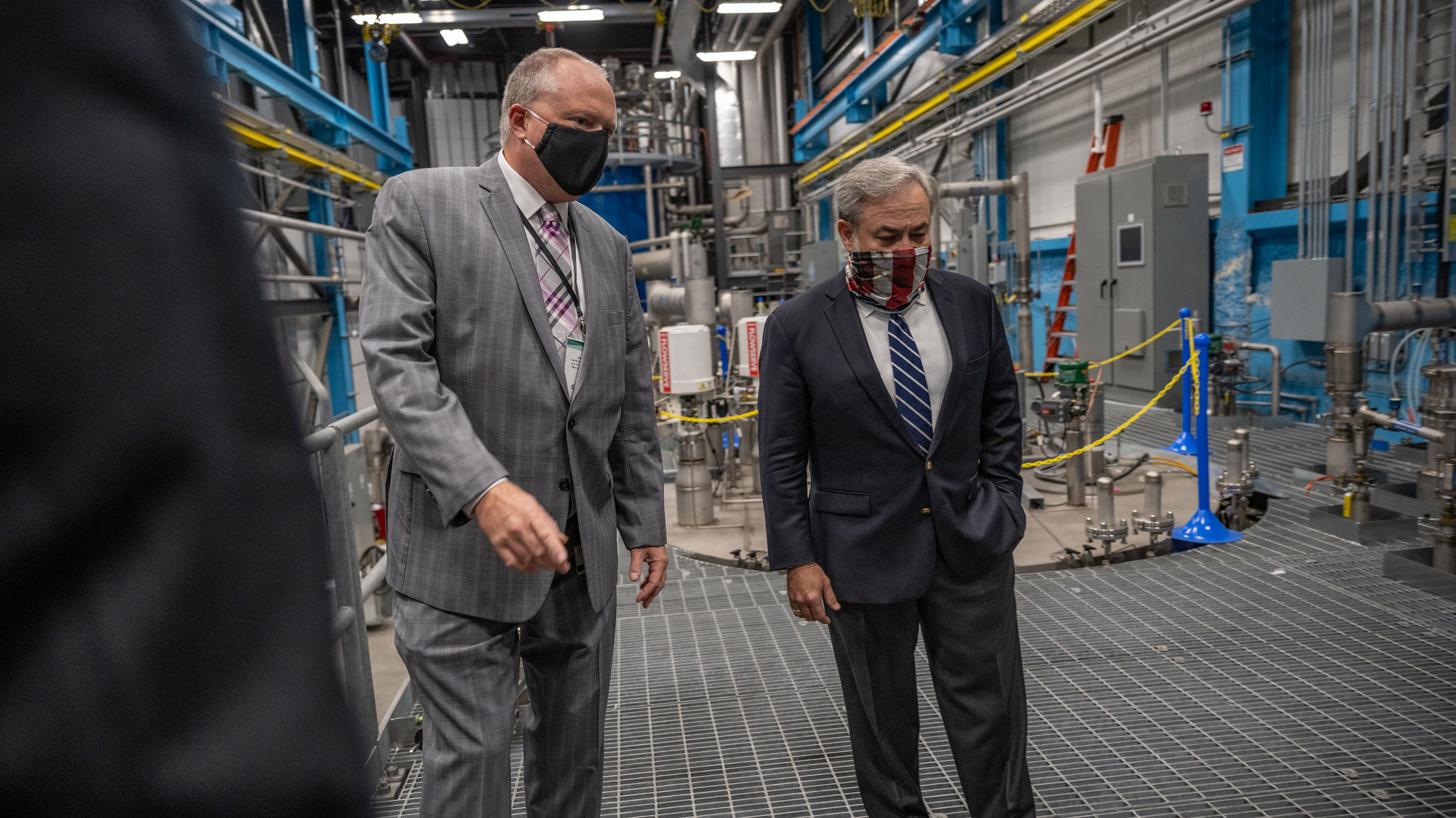 Thomas Glasmacher and Secretary of Energy Dan Brouillette  at FRIb