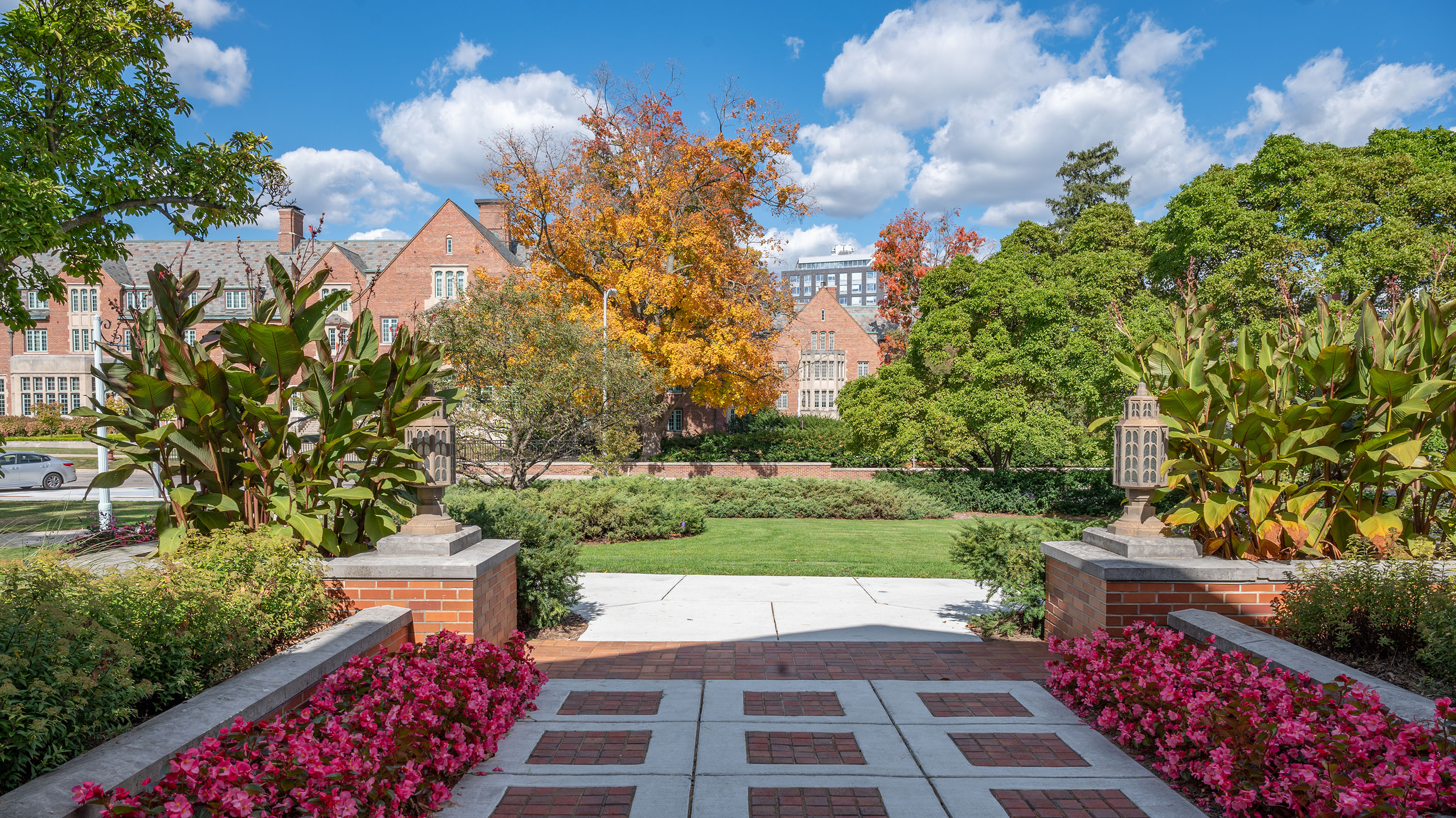 View of East Lansing Skyline from Cowles House. 