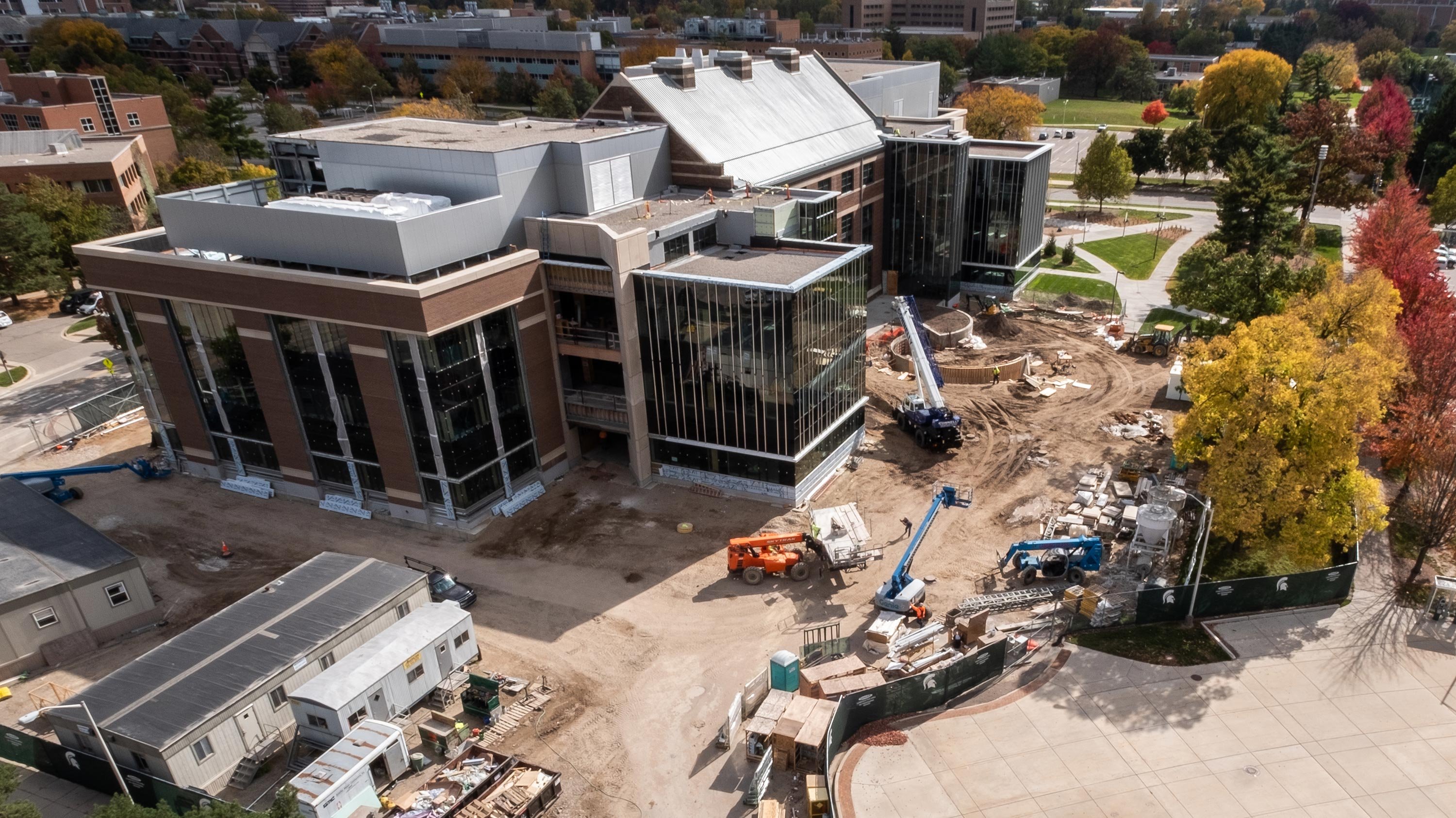 Construction on the new STEM building