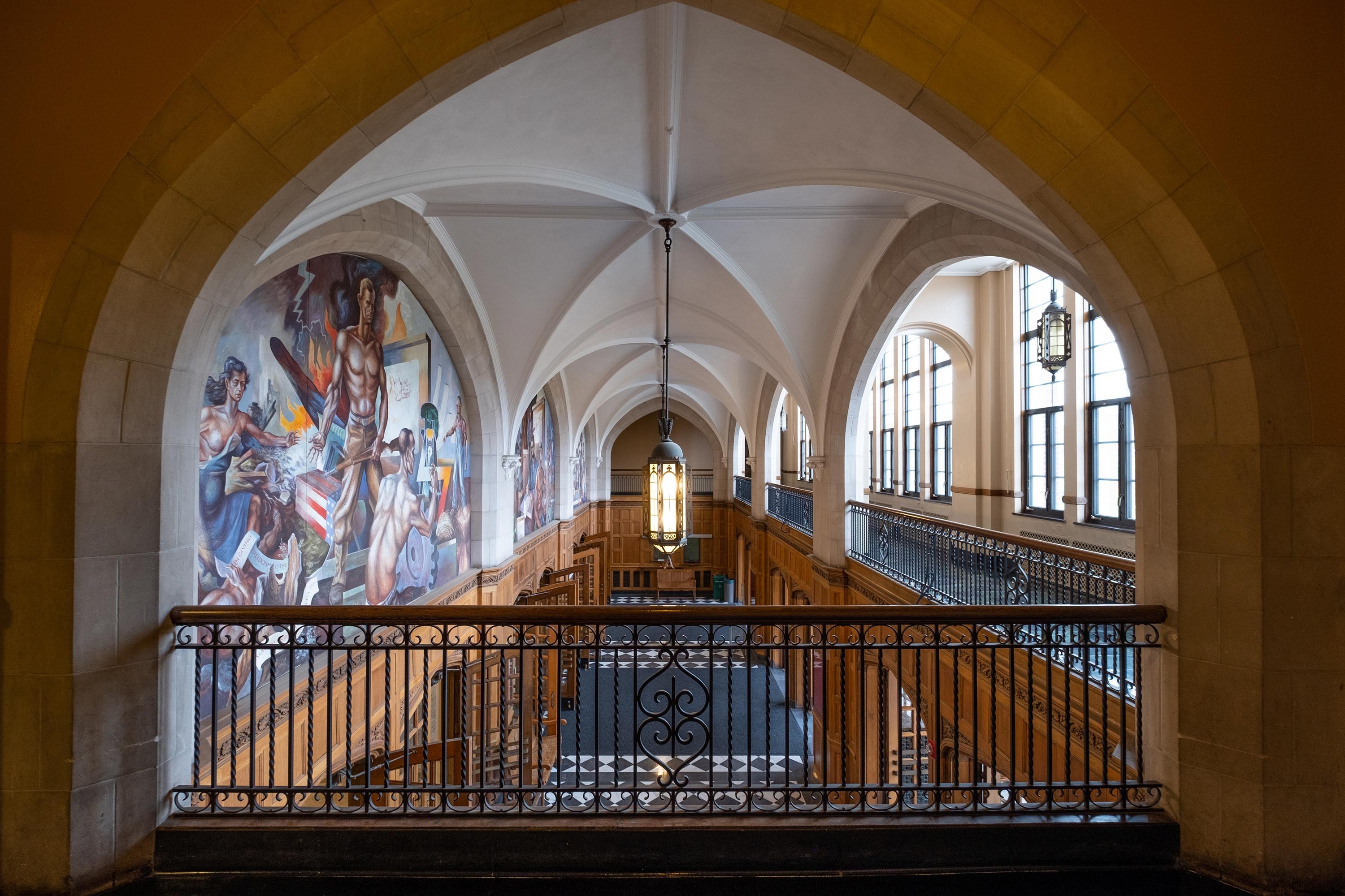 View of the auditorium ceiling 