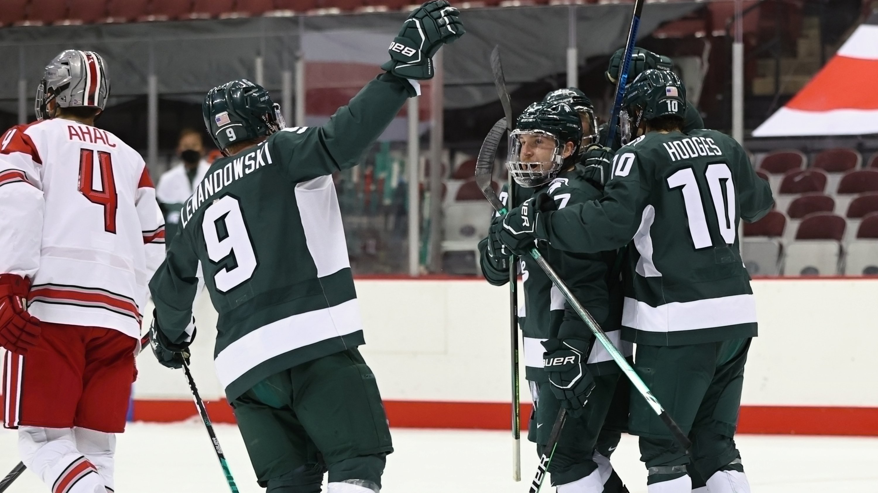 MSU Hockey players at Ohio State
