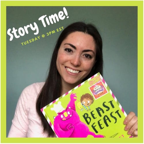 Story Time, person holding childrens book