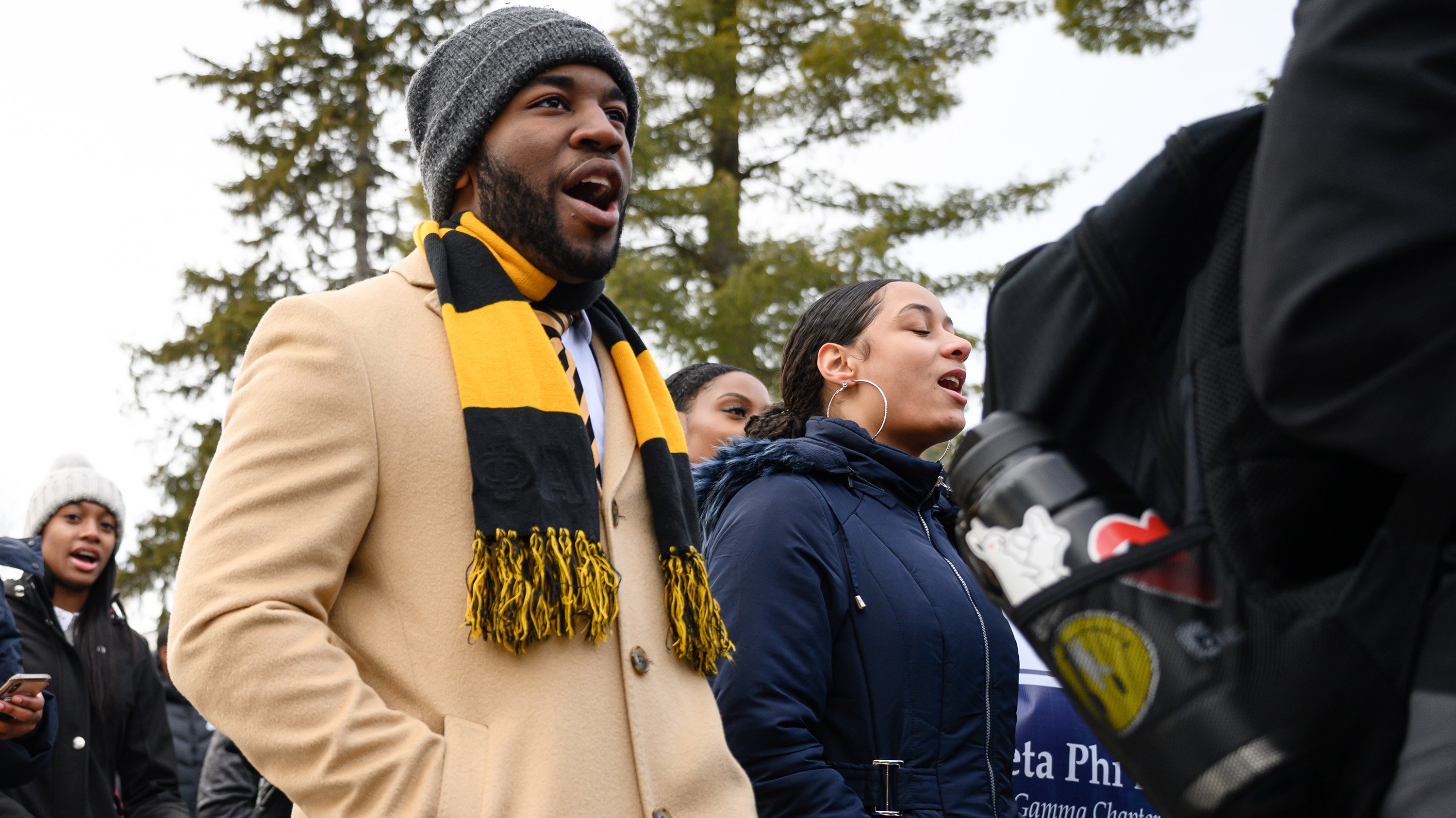 Students marching for MLK Jr. Day