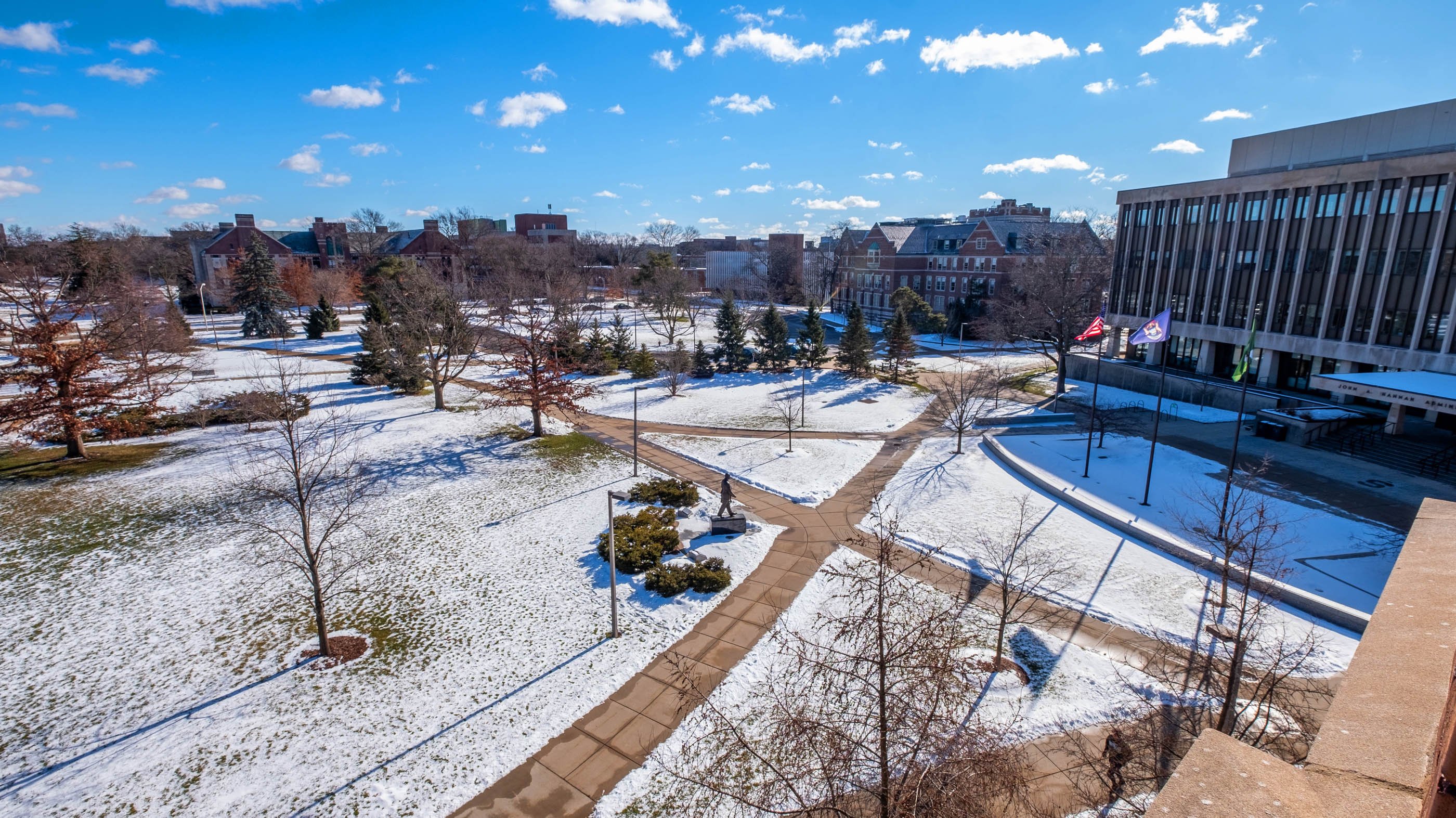 A view of campus overlooking Admin