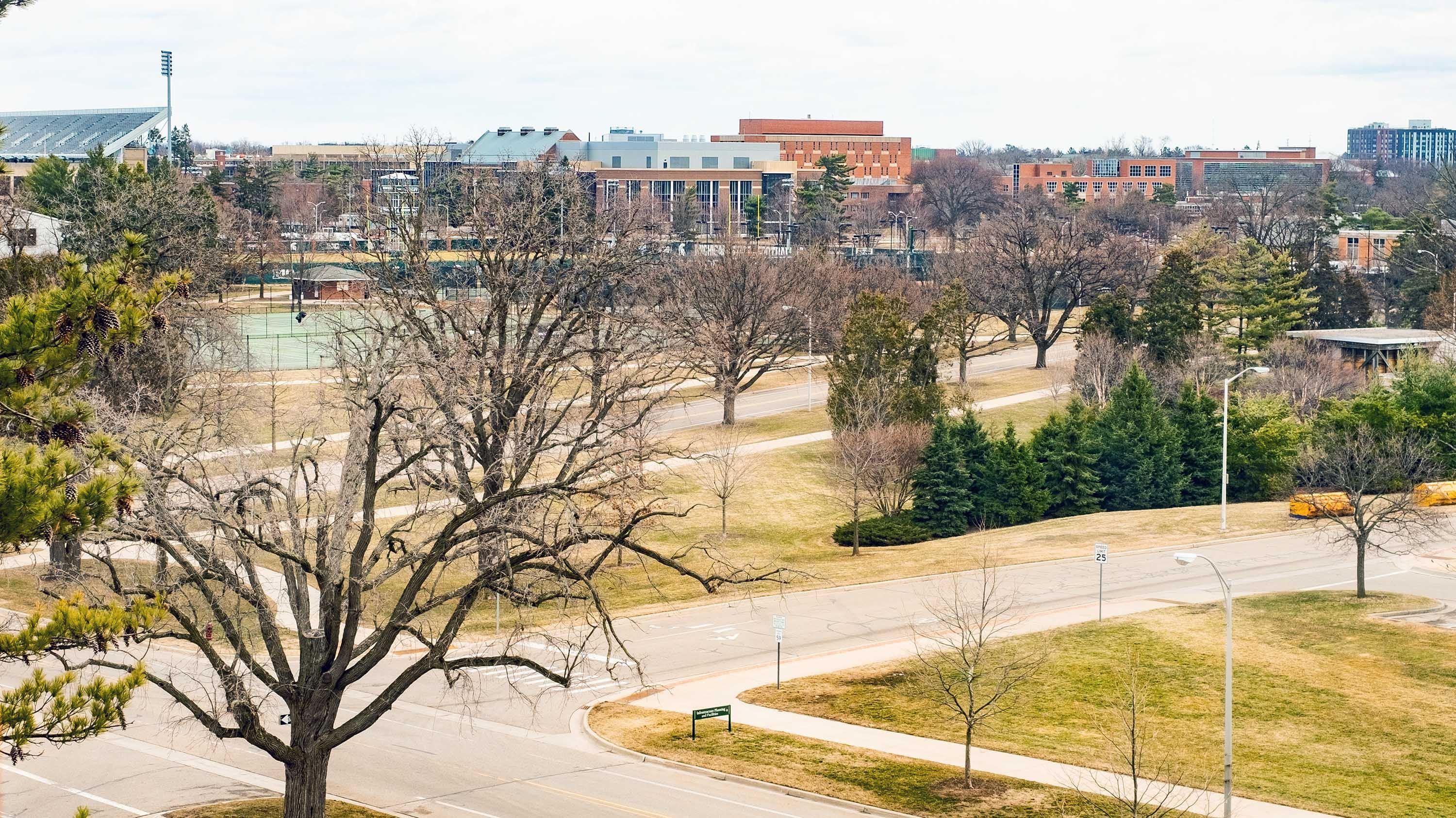 View of campus from Holden Hall