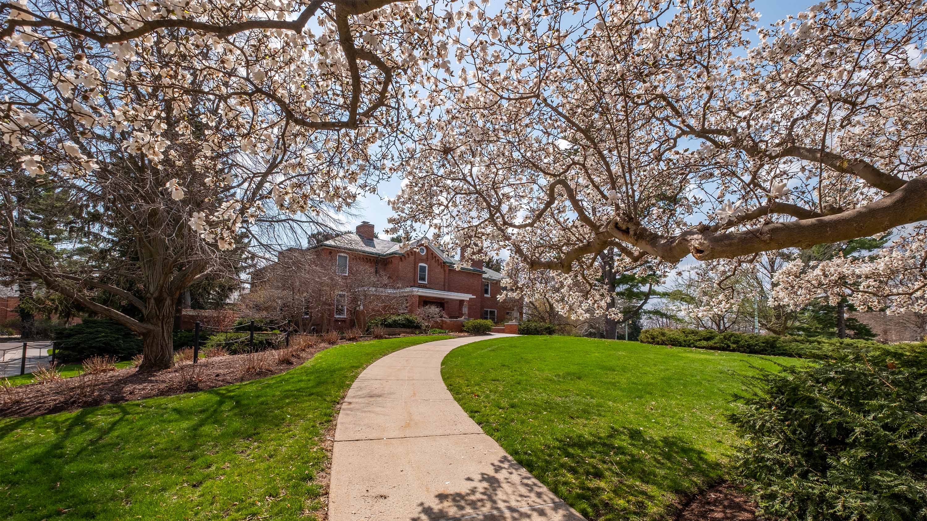 Cowles House in spring