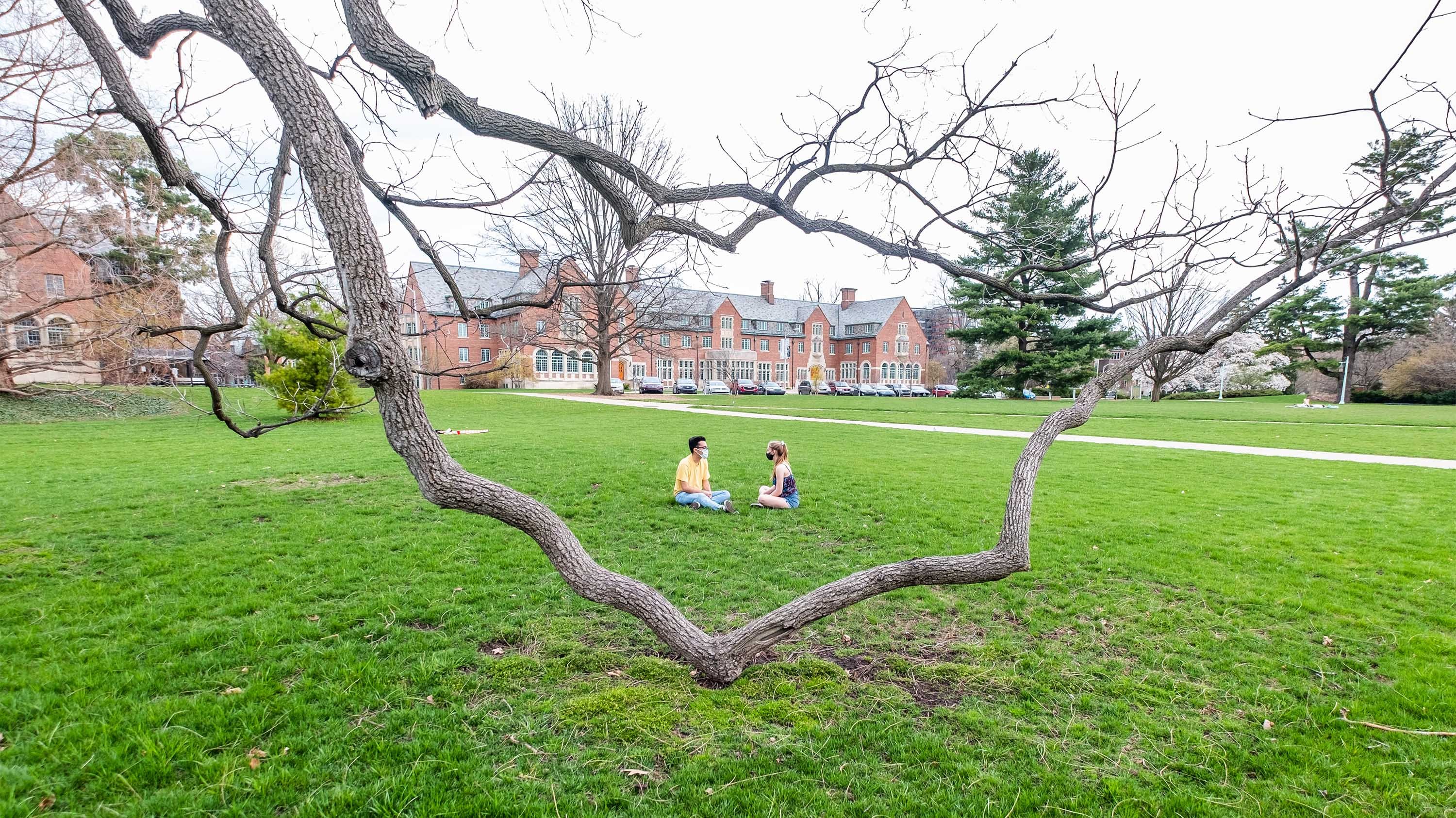 Students on campus