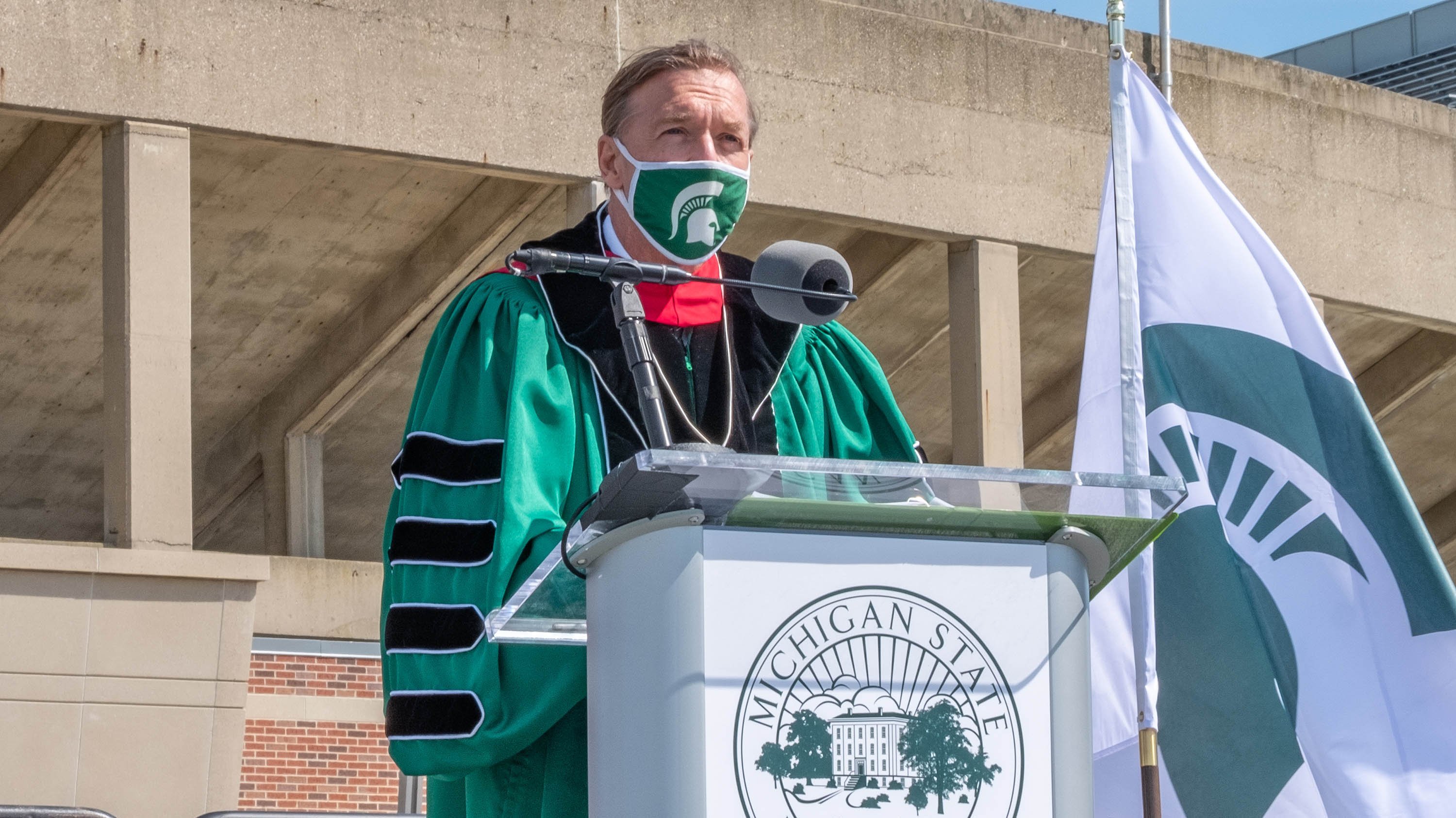 President Stanley at commencement
