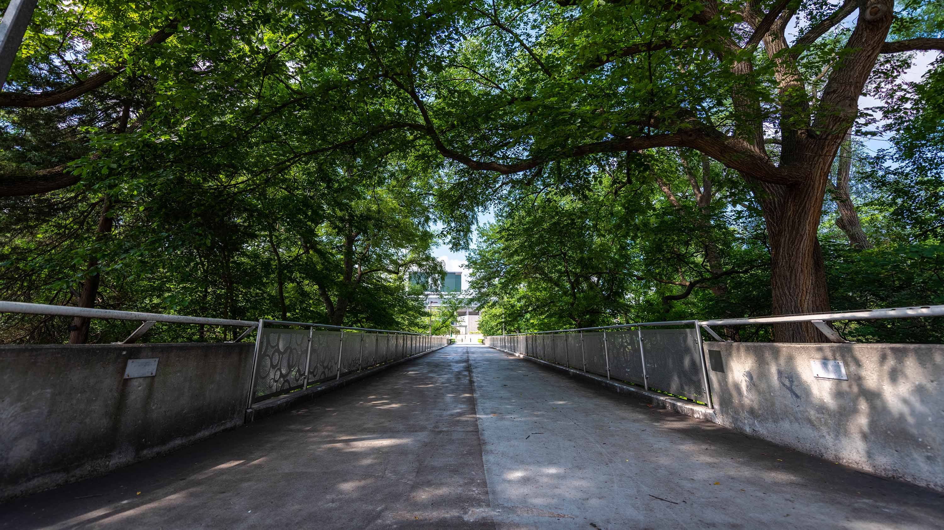 Bridge with Spartan Stadium in the distance