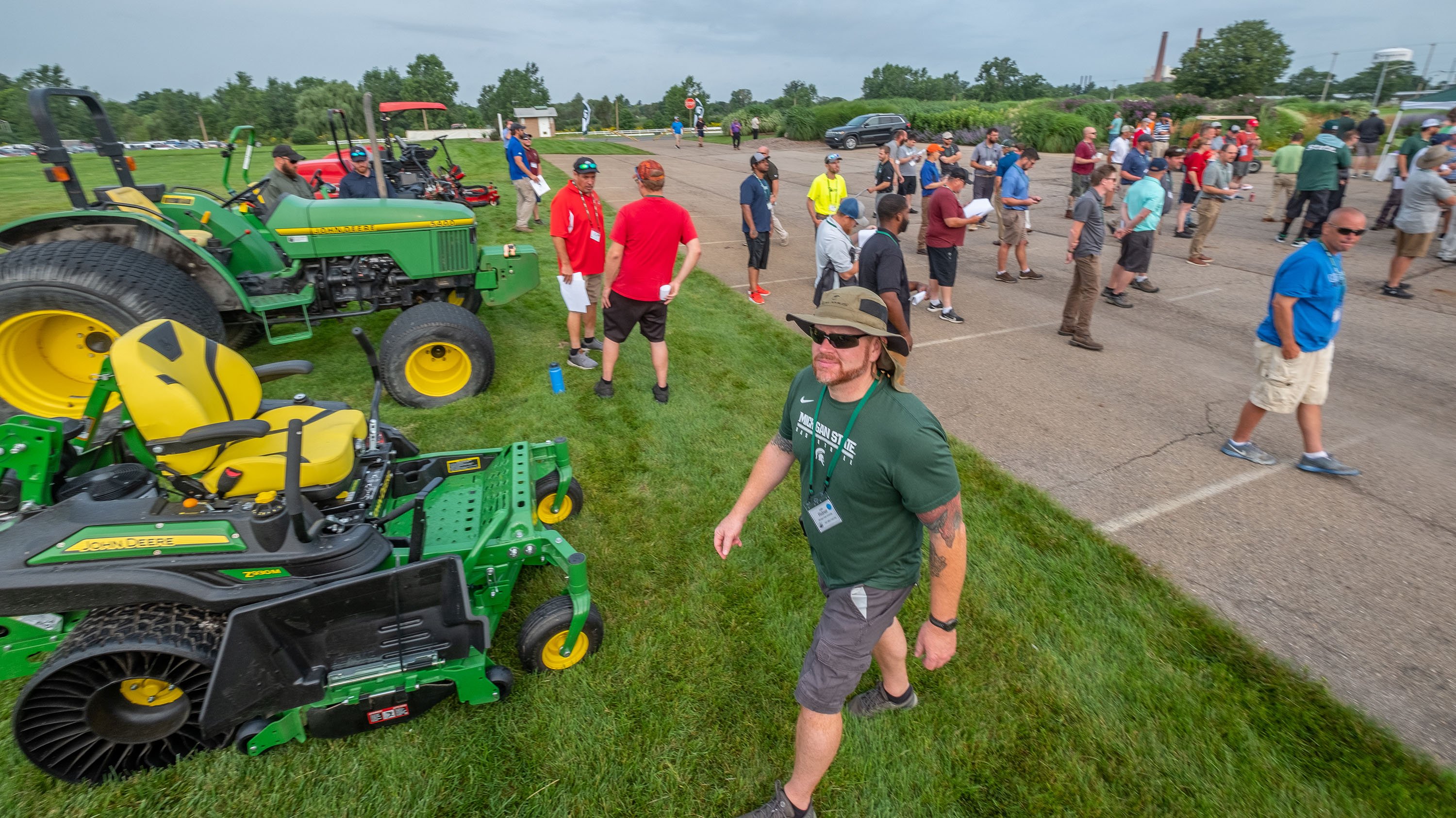 Participants at Michigan Turf Field Day