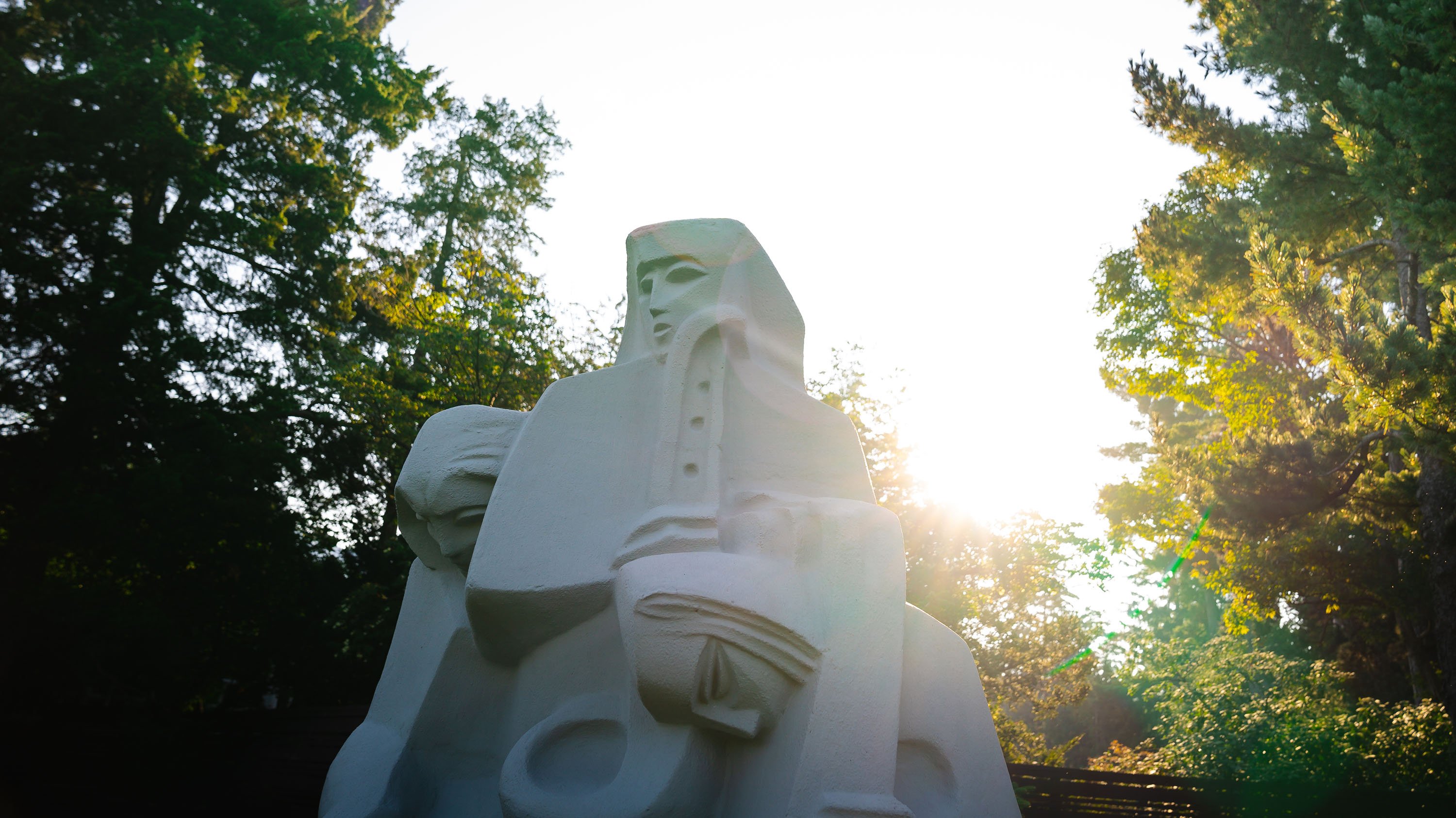 'Three Musicians' sculpture in the sun