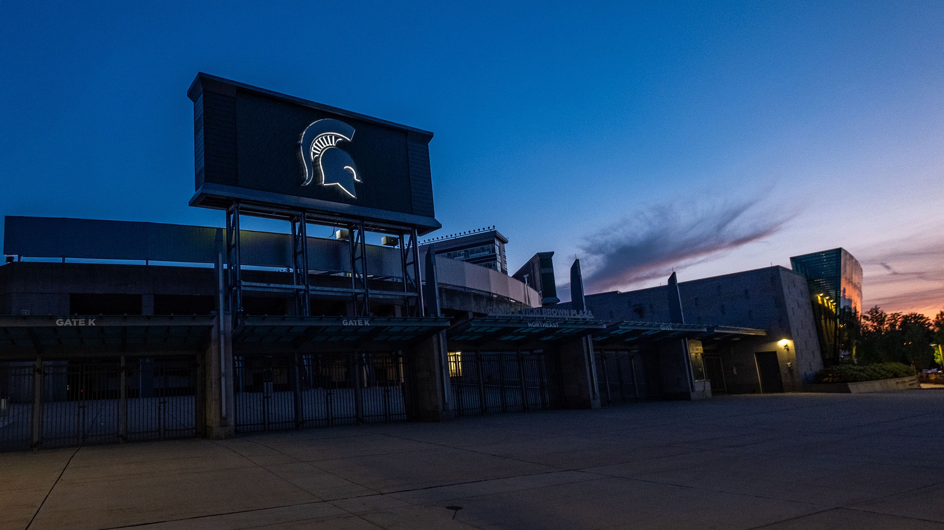 Spartan Stadium at dusk