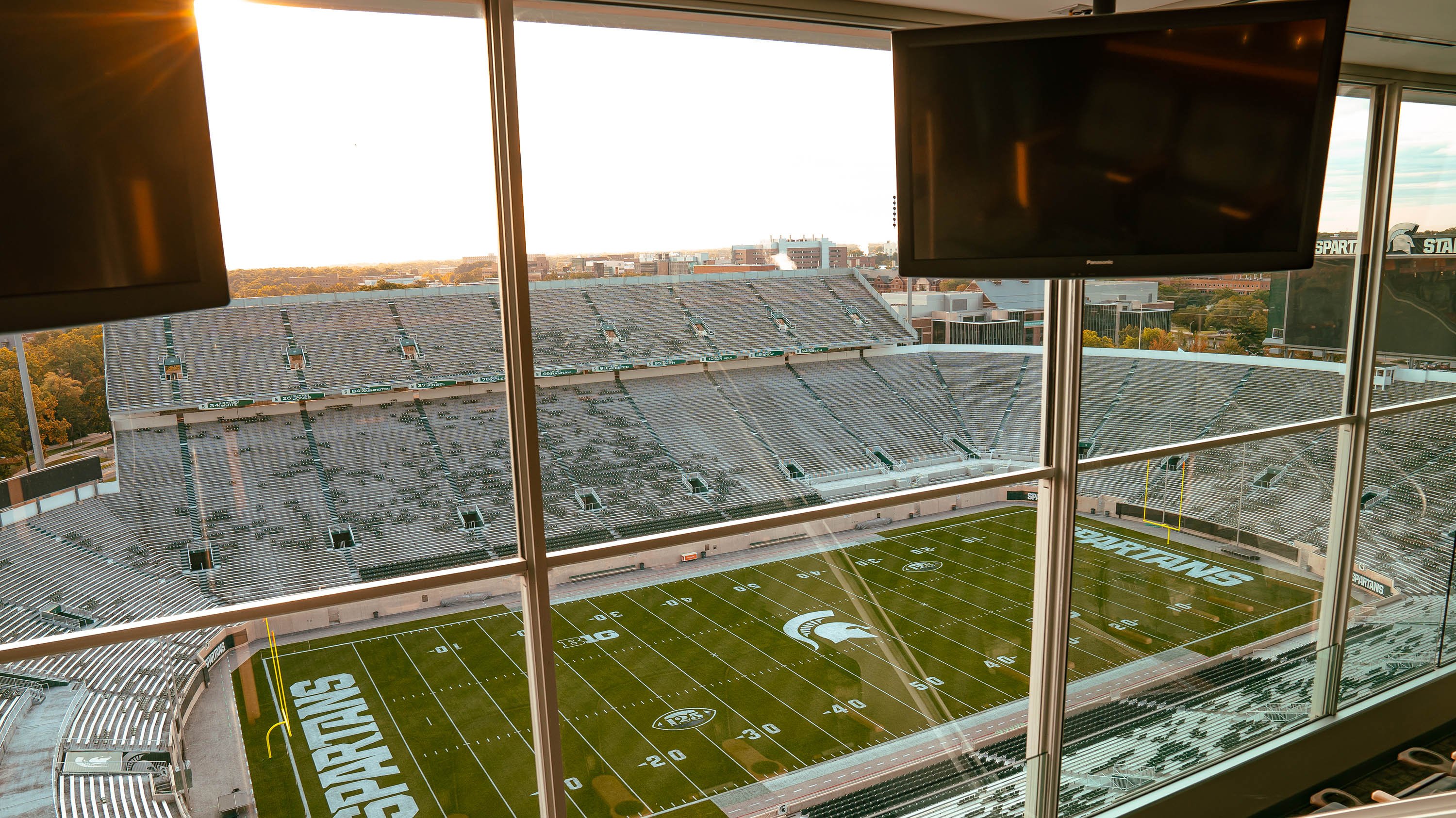 Spartan Stadium seen from the pressbox