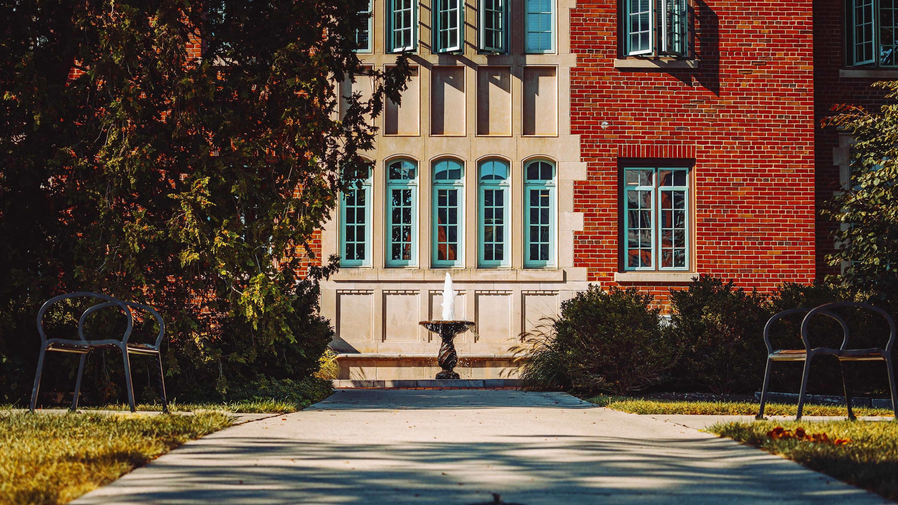Mayo Hall fountain