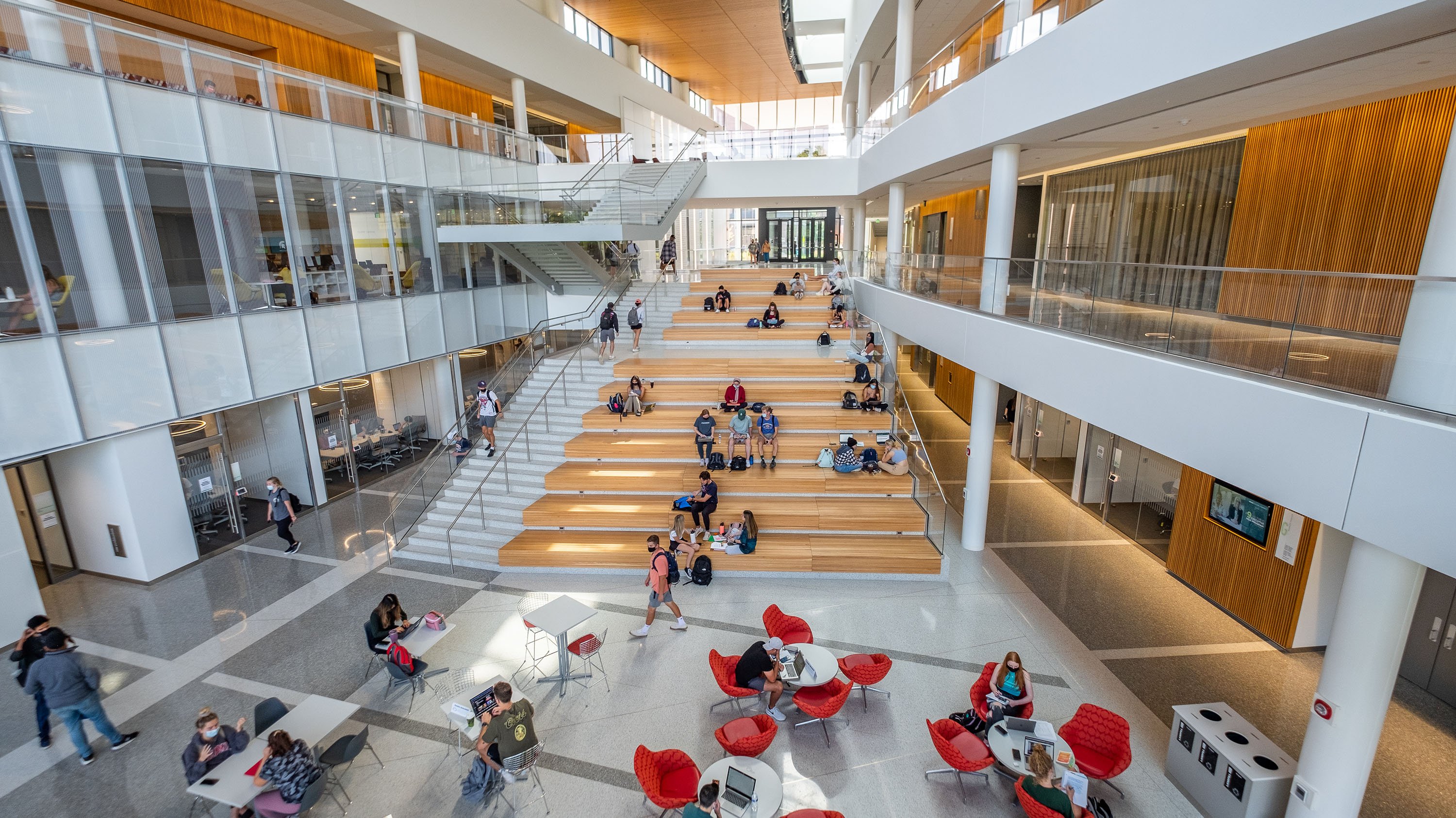 Birds-eye view of Minskoff Pavilion