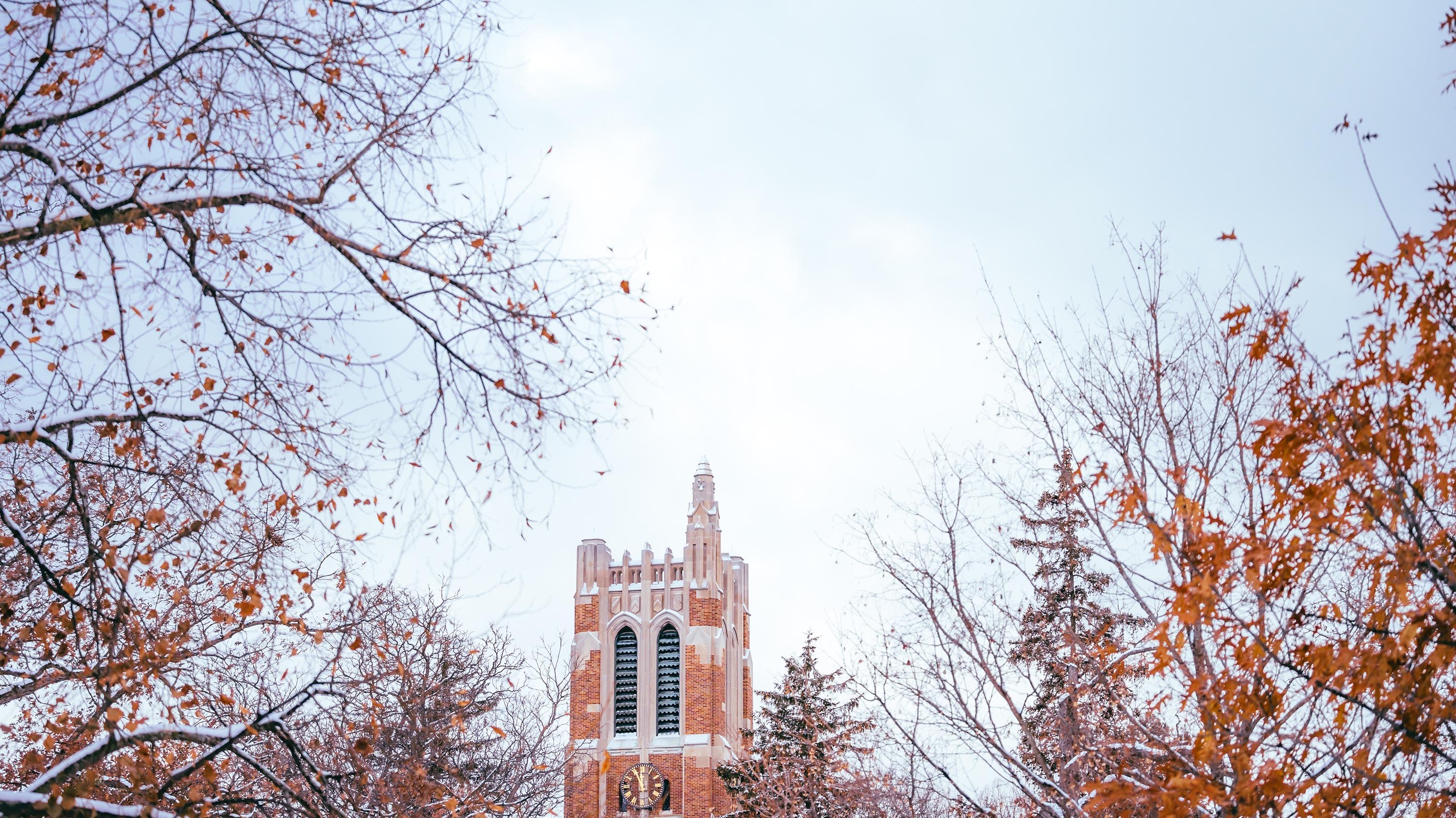 Beaumont Tower in winter